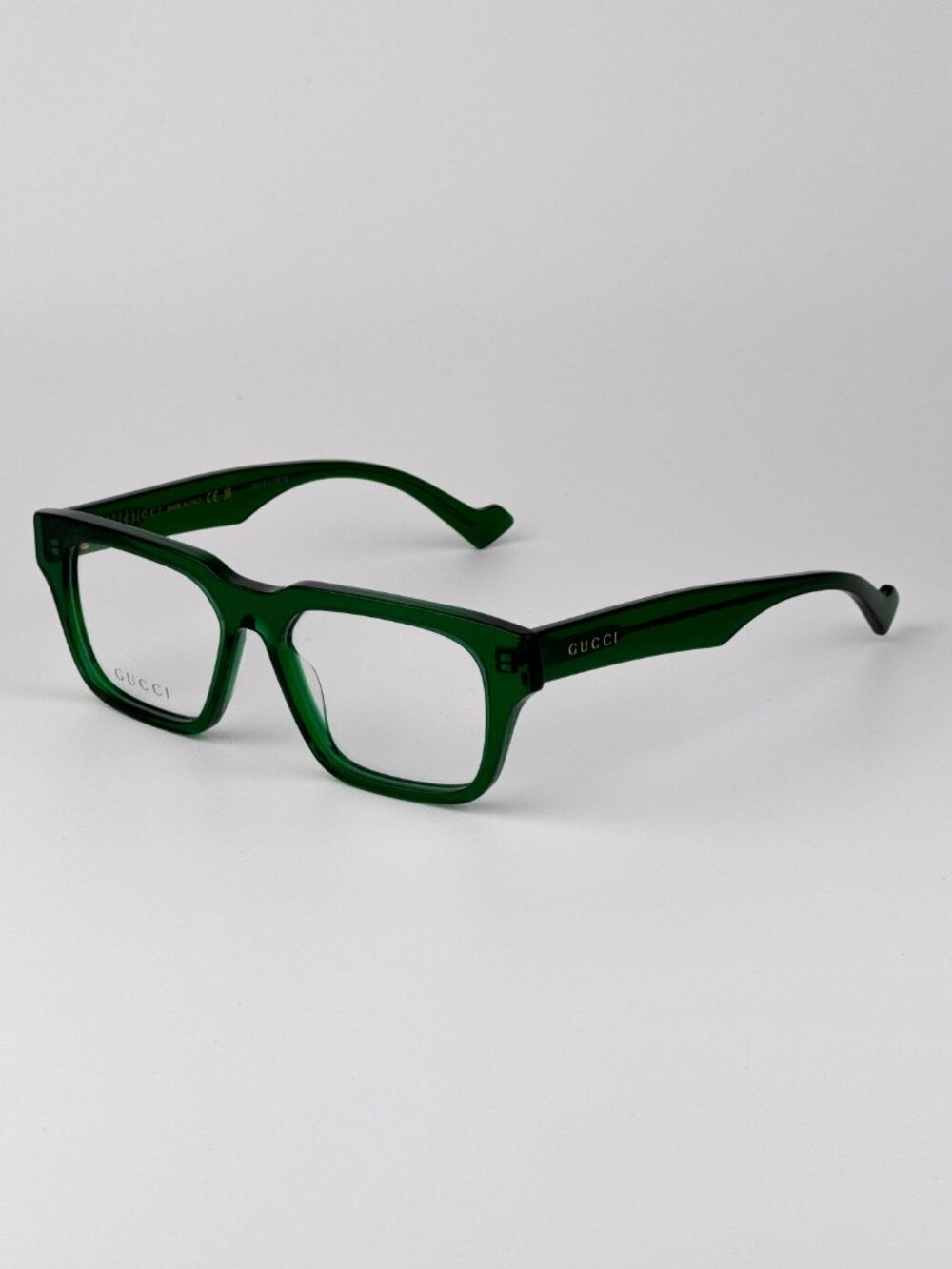 Gucci GG0963O 004 Rectangular Square Eyeglasses Transparent Green NEW AUTHENTIC - Picture 6 of 9